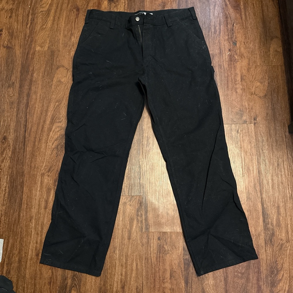 Carhartt Rugged Flex Relaxed Fit Duck Utility Work Pants, Black